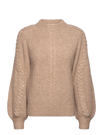 Object Objruna Knit L/S Re Pullover 134 - Beige - XS