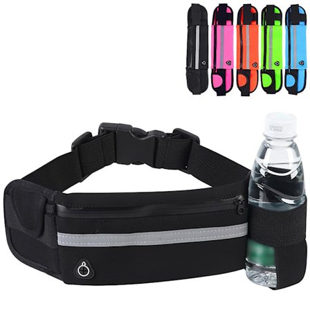 Vandtæt Løbebælte / Sportsbælte - Træningsbælte med Refleks