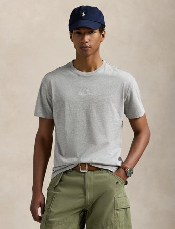 Polo Ralph Lauren Classic Fit Logo Jersey T-Shirt - Grey - XL