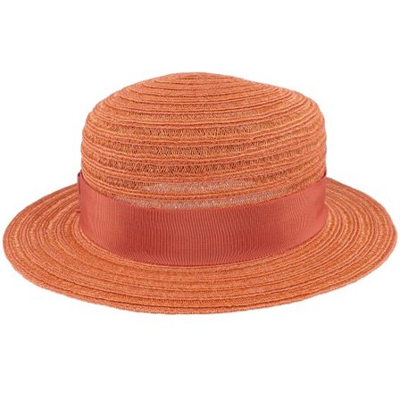 Mayser - Orange straw Hatt - Jule Hanf Rost Straw Hat @ Hatstore