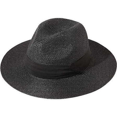 Dam bredbrättad halm Panama rulle hatt bälte spänne Fedora strand solhatt