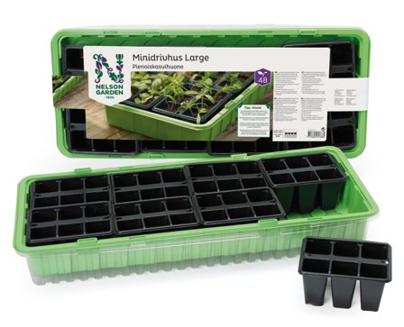 Nelson Garden 5768 Minidrivhus large, med krukkeinnsatser, Avling