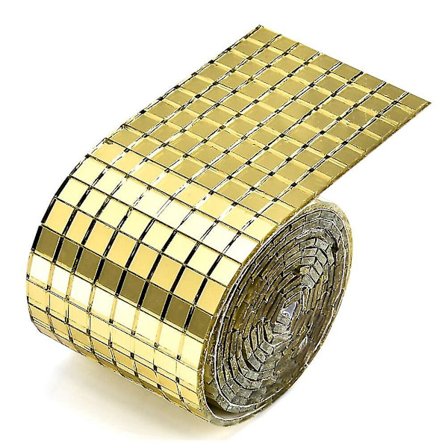 Självhäftande Glas Spegel Mosaikplattor Dekaler Mini Kvadrat Runda Hem Rum Dekaler Diy Handgjorda Fest Dekoration Sticker 1mx4cm