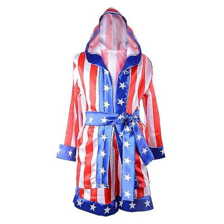 Lasten poika punainen musta Rocky Balboa nyrkkeilijäasu vaatteet shortseilla elokuva nyrkkeilyasuasu lapselle