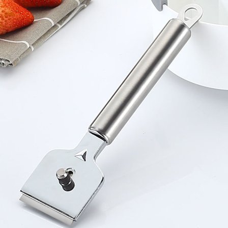 Sølv - 1 professionel skraber i rustfrit stål til glas og keramiske kogeplader til skrabning af maling, tapet, klistermærker, etiketter,.