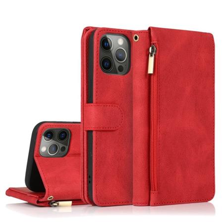 TG iPhone 12 Pro Max - Smart & Vellaget Lommebokveske Rød