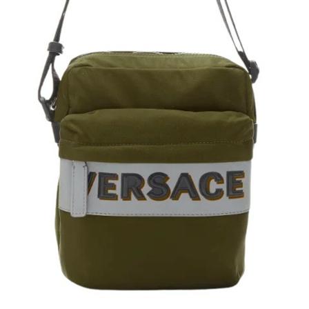 Versace Pre-owned, Pre-owned Nylon crossbody-bags Groen, Dames, Maat:ONE Size
