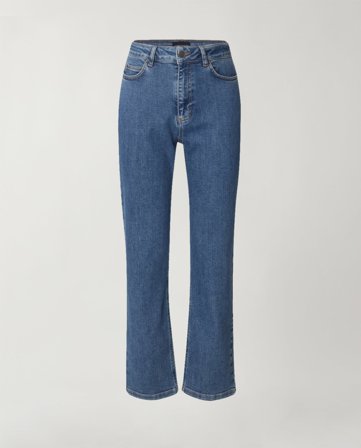 Lexington Natalia High-Rise Straight-Leg Jeans, Medium Blue