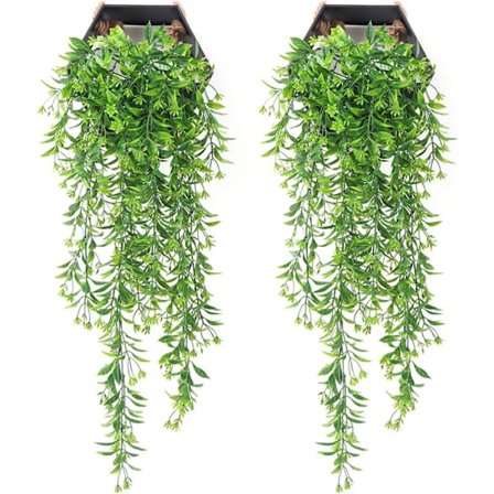 2 stk. kunstige planter til innendørs dekorasjon