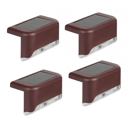 4 Pak Solcelled Trappebelysning, Vandtæt LED Solcelled Trappehegn Lys