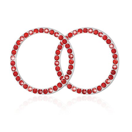 Bilmotor Start-Stop Tillbehör för Bilinredning Röd 2st Strassdiamant Dekal