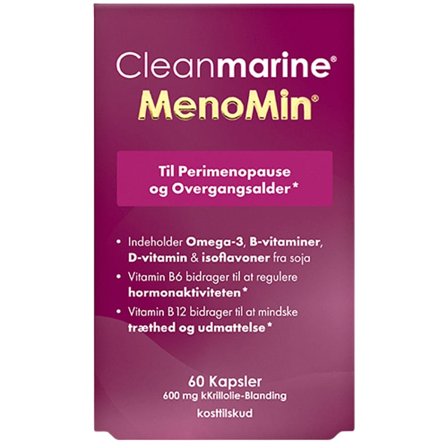 Cleanmarine MenoMin 60 kaps, Helse & Madvarer, B-vitamin, Øvrige