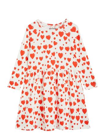 Hearts Aop Ls Dress Dresses & Skirts Dresses Casual Dresses Long-sleeved Casual Dresses Rød Mini Rodini*Betinget Tilbud