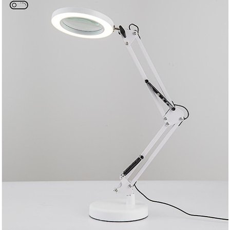 10x forstørrelsesglas med lys og 3 farvetilstande 10 lysstyrke justerbar forstørrelsesglas bordlampe til