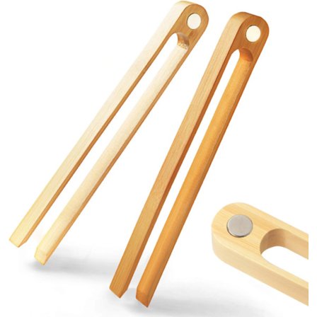 Magnetisk brödklämma i bambu: 22 cm träköksklämma - Mode