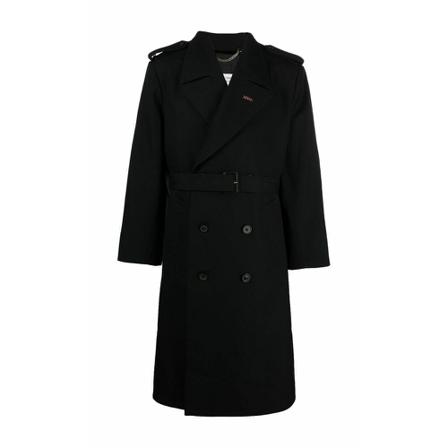 Maison Margiela, Belted Coats Zwart, Heren, Maat:M,wol
