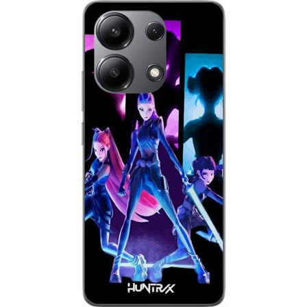 Kompatibelt Mobildeksel til Xiaomi Xiaomi Redmi Note 13 4G Futuristisk jente gruppe illustrasjon med neonlys og sterke farger i sci-fi estetikk