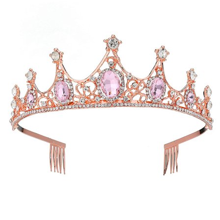 Damkronan - Vintage Crystal Queen Diadem Hårband med Kam för Brudar Bröllop Födelsedagar och Tävlingar