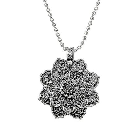 Lotus Mandala -riipuskaulakoru Tiibetin buddhalainen suoja meditaatiokoru