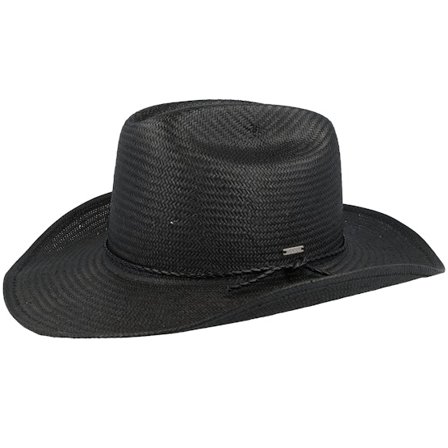 Brixton - Zwart western Hoed - Range Straw Cowboy Hat Black Straw Hat @ Hatstore