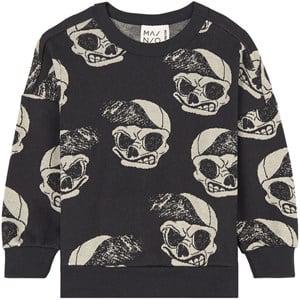 Kids - MAINIO Stretch Limo/Silver Green GOTS Skully Sweatshirt 146/152 cm - Jumpers and knitwear - 146/152 cm - Grey