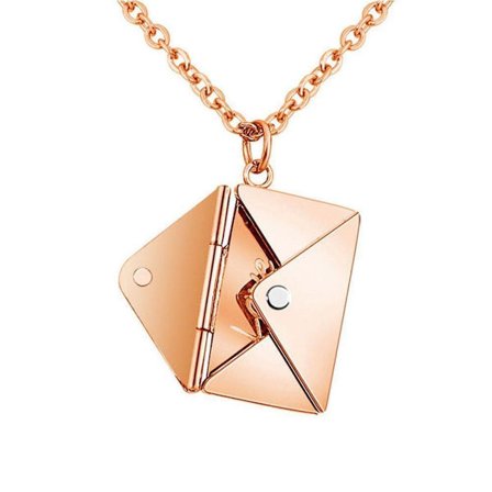 Kuvert Halsband Medaljong ROSE GULD Rose Gold