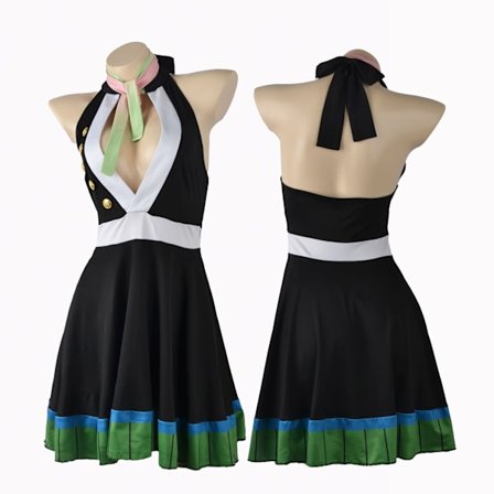 Mub- Anime TV Cosplay Kostume Kvinde no Yaiba Bikini Strand Sæt Halter Hals Badetøj Badedragt Demon Slayer Kamado Nezuko Badetøj