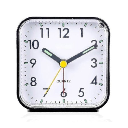 Rejse analogt vækkeur, ultra-stille, unøjagtigt, batteridrevet