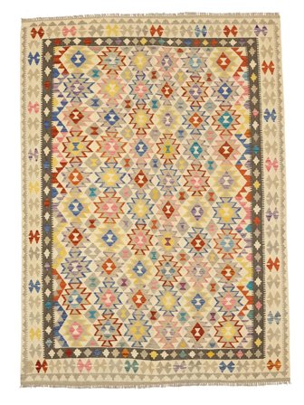 Hand Woven Kilim Afghan Old Style Rug 207X293
