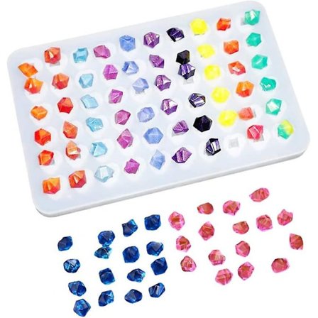 Super Glossy Silikoni Muotti 60 Onteloa Mini Jalokiville 3d Timantti Jalokivi Epoksi