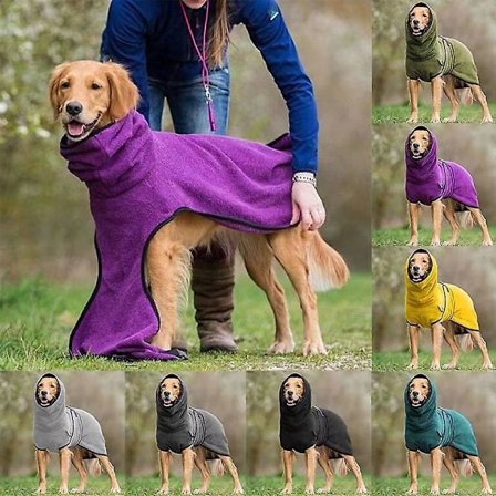 "pet Dog Clothes Bathrobe Towelling Drying Coat Puppy Warmer Apparel"