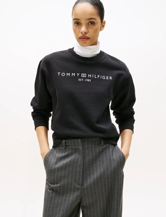 Tommy Hilfiger Mdrn Reg Corp Logo C-Nk Swtshrt - Black - S