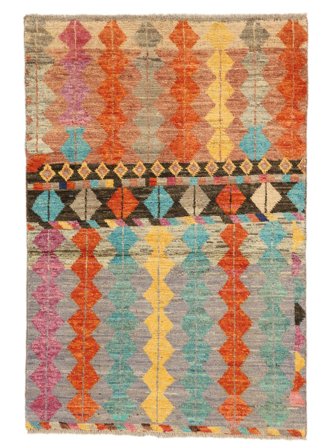 96X144 Tappeto Moroccan Berber - Afghanistan Moderno Marrone/Rosso (Lana, Afghanistan) Carpetvista