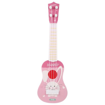 Barn Ukulele Leke Strengeinstrument Gitar Leke Musikk Instrument Modell Rosa 35.5X10.7X4CM Rosa