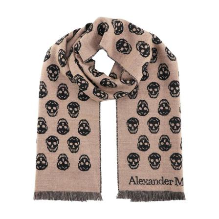 Alexander McQueen, Scarf Beige, Heren, Maat:ONE Size