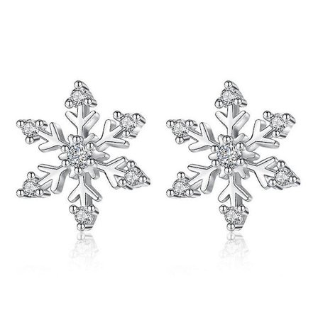 Örhängen 3-pack Snöflingeörhängen för kvinnor, silverpläterade örhängen