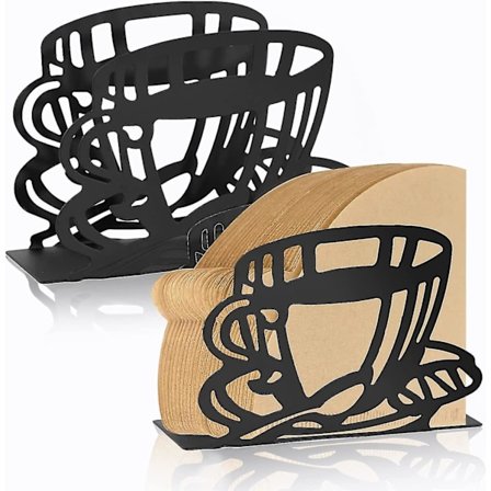 2 stk. Kaffeefilterholder Metal Kaffepapir Stativ Kaffepapir Opbevaringsstativ Kaffepapir Opbevaringsbeholder Dispenser Bordserviet Holder Til 