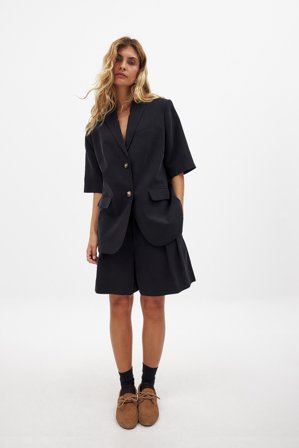 NA-KD weite Shorts mit mittlerer Taille - Shorts - Schwarz - EU 34