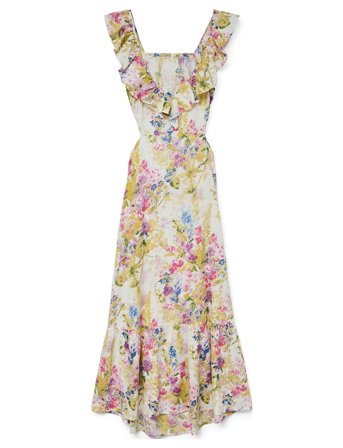 Vmdicthe S/L Ankle Detail Dress Wvn Ga Patterned Vero Moda