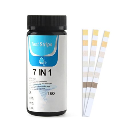 7-veis bassengteststrimler Teststrimler for basseng og spabadekar Test