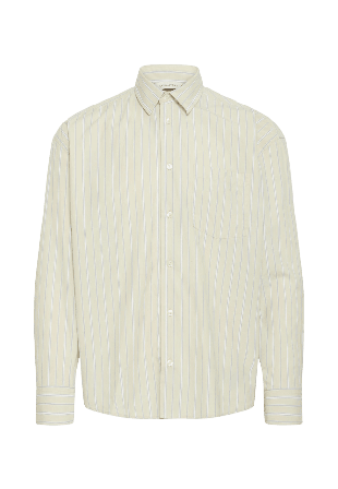 Casual Friday Cfmartis Relaxed Striped Shirt Skjortor Herr Beige XL