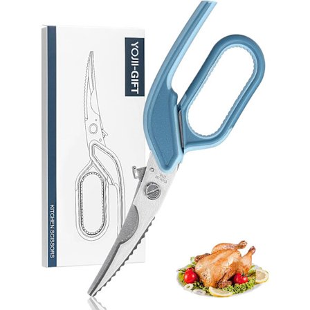 Keittiösakset Kalkkunasakset, Tukevat ja terävät ruostumattomasta teräksestä valmistetut siipikarjasakset Lihan, luiden ja kalan leikkaamiseen