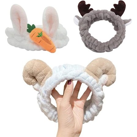 3 stk. Spa Pandebånd Knuden Hårbånd Makeup Pandebånd Koralfleece