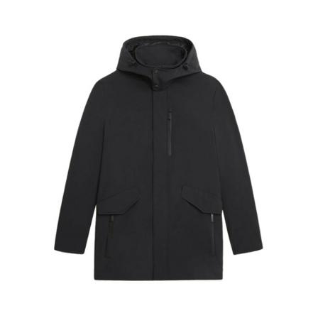 Woolrich, Czarny Barrow Mac Soft Windbreaker Jacket Czarny, Mężczyzna, Rozmiar: M