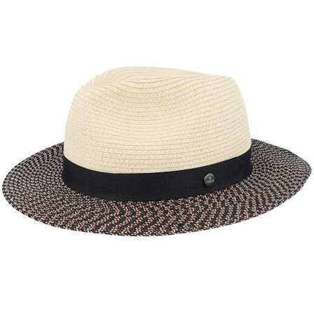 Lierys - Beis straw Sombrero - Traveller Toyo Black/Red/Natural Straw Hat @ Hatstore