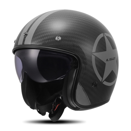 Halvhjelm LS2 OF601 BOB II C Star Stjerne/grå XL