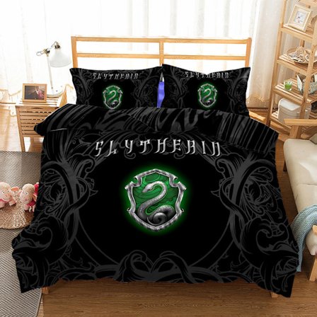 Harry Potter Tylypahkan taikakoulu digitaalinen painatus pussilakanasetti - 828slytherin