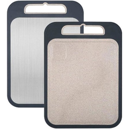 304 Skärbräda i rostfritt stål, dubbelsidig, för kök och camping