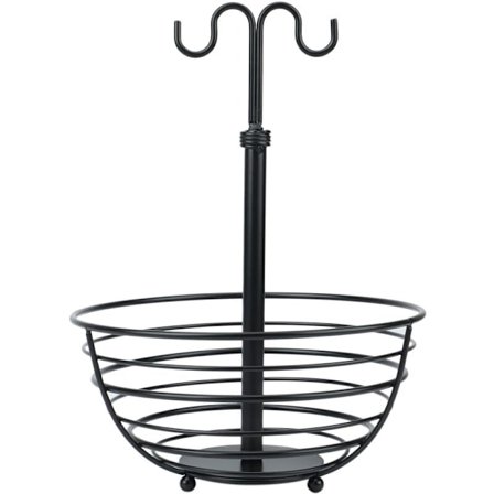 Bærbar metall fruktkurv kjøkkenoppbevaring benkeplatehylle avtakbar grønnsaksstativ snackholder skål fruktkurver