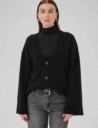 My Essential Wardrobe Huximw Knit Cardigan - Black - XXL